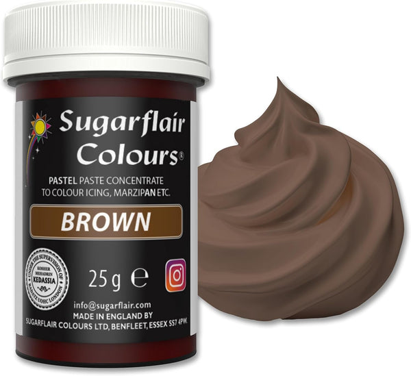 Sugarflair Lebensmittelfarbe Pasta Pastel Brown, Pasta Lebensmittel Farbe Für Fondant Und Marzipan, Spectral Concentrated Paste Colours - 25G Coloranti Alimentari Naty Shop Default Title