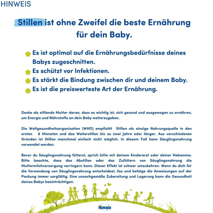 Humana PROBALANCE lapte de continuare 3, din luna a 10-a, hrana pentru bebelusi dupa alaptare, hrana initiala sau lapte de continuare 2, ideal pentru alimentatie suplimentara, 750 g Mama si Copilul Naty Shop