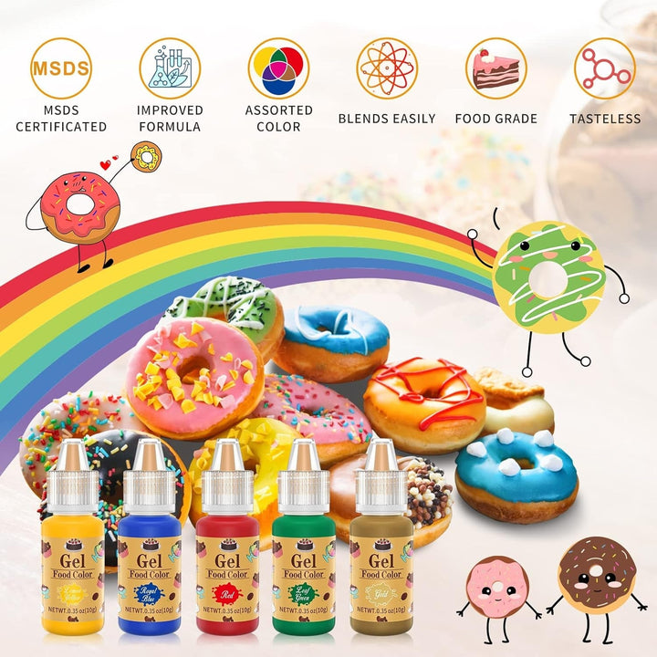 Set 10 coloranti alimentari lichizi, 10 ml / colorant Coloranti Alimentari Naty Shop