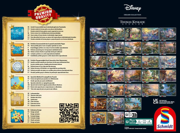 Schmidt Spiele 59673 Thomas Kinkade, Disney, Regele Leu, puzzle jigsaw 1000 piese Puzzle Naty Shop