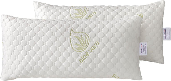 Todocama Pernă, viscoelastică, pachet de fulgi 2 X 75 cm alb Perne standard Naty Shop Alb Pachet 2 X 75 Cm
