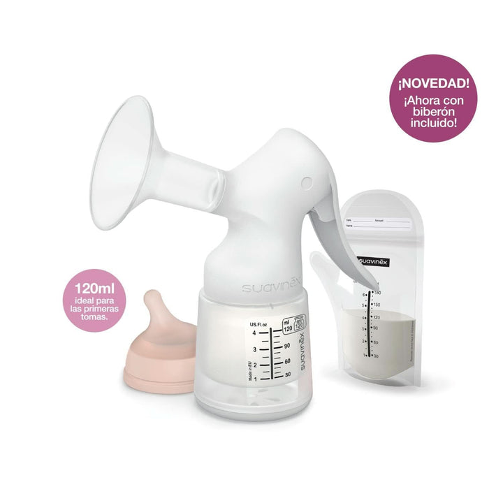 Suavinex, Materna pompă de sân, 120 ml, cu debit reglabil Accesorii Hrana si Alaptare Bebe Naty Shop