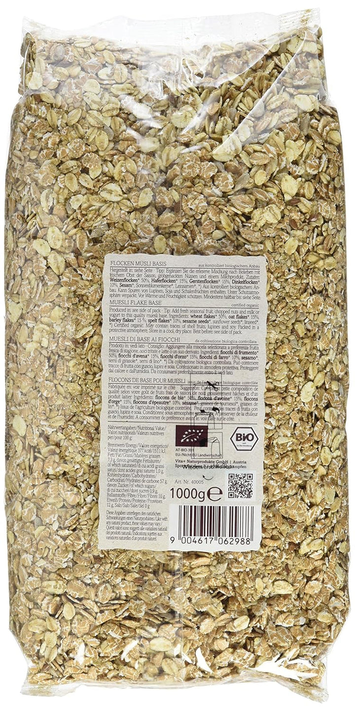Verival Flocken Basis Müsli - Bio, 6Er Pack (6 X 1 Kg) Cereale Naty Shop
