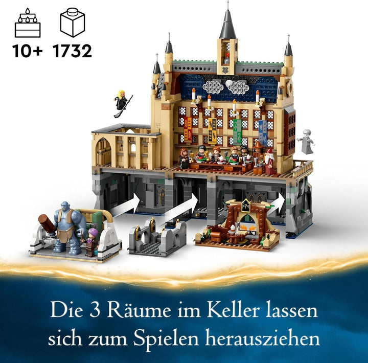 Castelul Hogwarts LEGO Harry Potter: Sala Mare, jucărie de colecționat, cu 11 minifigurine, inclusiv Hermione Granger, cadou magic pentru băieți și fete 76435 Seturi de constructie Besuche den LEGO-Store