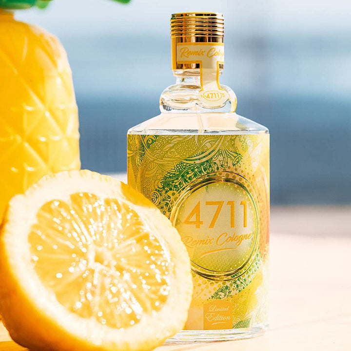 4711® Remix Cologne Lemon - Urban Summer | Apă de colonie - Fructată - Strălucitoare - Sălbatică - Prospețimea vibrantă a lămâii, remixată recent pentru vară! | Vaporizator spray natural 100 ml