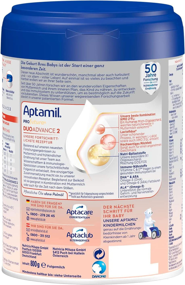 Aptamil Profutura, Lapte praf pentru bebelusi, fara ulei de palmier - 800 grame Mama si Copilul Naty Shop