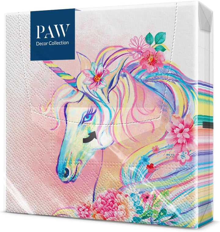 PAW - Șervețele 3 straturi (33 X 33 Cm) I 20 bucăți I Perfect pentru zilele de naștere ale copiilor, petreceri, comuniuni și sărbători I Șervețele de hârtie colorate cu motivul petrecerii I Blocuri, petreceri, jucării - Cărămizi colorate