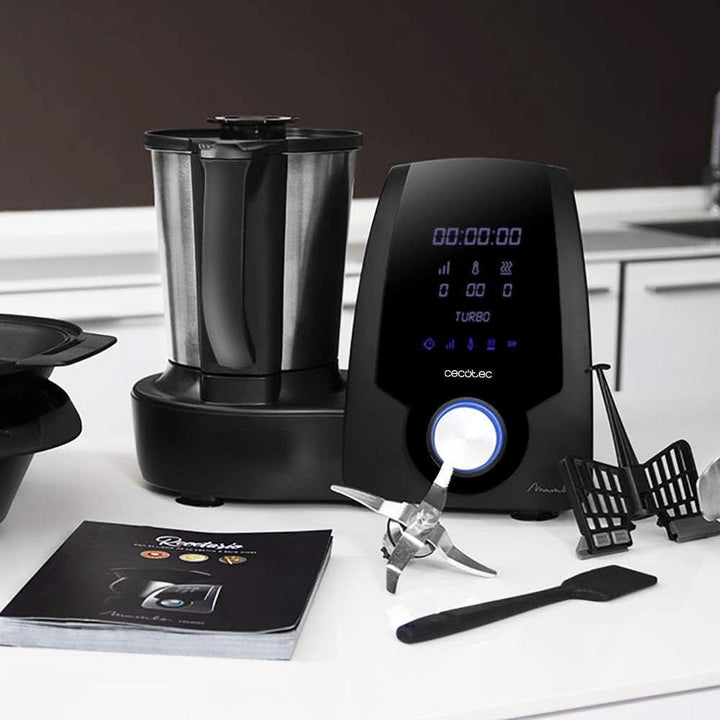 Cecotec Mambo 6090 Multifunktions-Küchenmaschine, 1700 W, 23 Funktionen, Krug Mit Fassungsvermögen 3,3 L, 3 Teller Gleichzeitig, 10 Geschwindigkeitsstufen, Timer Roboti si Mixere Bucatarie Naty Shop