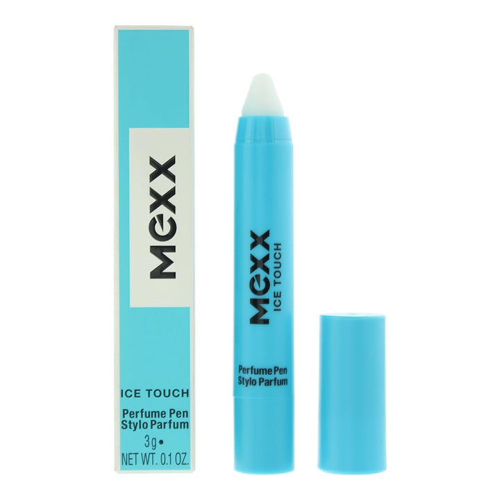 Mexx Ice Touch Woman Parfum to Go, parfum fructat-floral pentru femei, stick de parfum solid, perfect pentru călătorii, 3 g