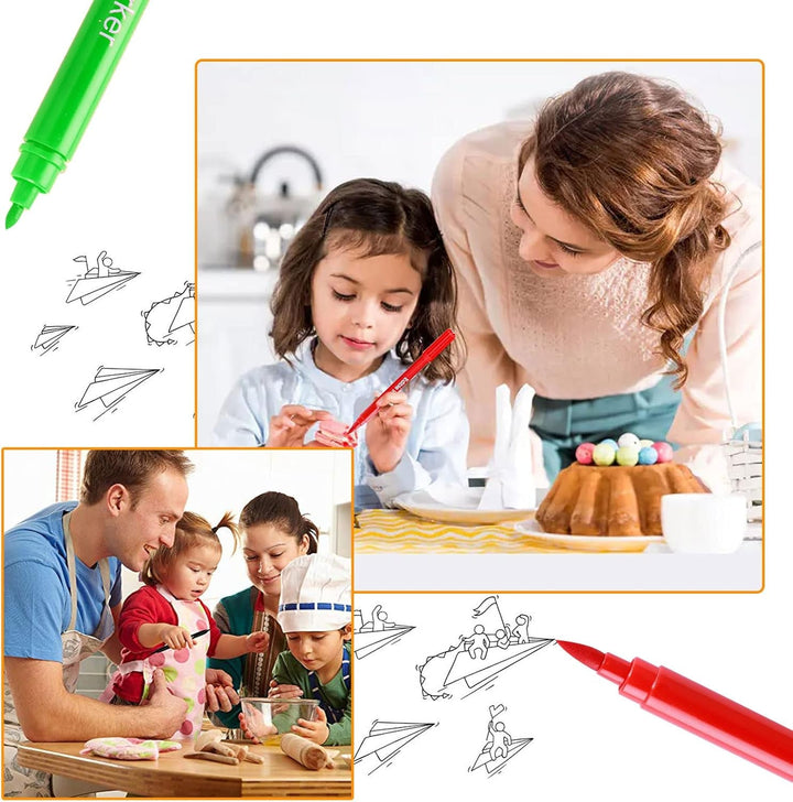Tesyeux, 12 carioci alimentare cu 2 varfuri Coloranti Alimentari Naty Shop