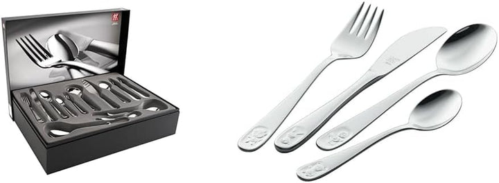 Set tacâmuri ZWILLING Nottingham, 68 piese, pentru 12 persoane, oțel inoxidabil 18/10 Bucatarie Naty Shop Pachet cu tacâmuri pentru copii Lucioasa
