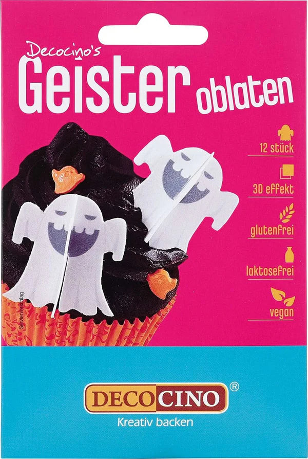DECOCINO Halloween, vafe comestibile sub forma de stafie cu efect 3D, 6 bucati