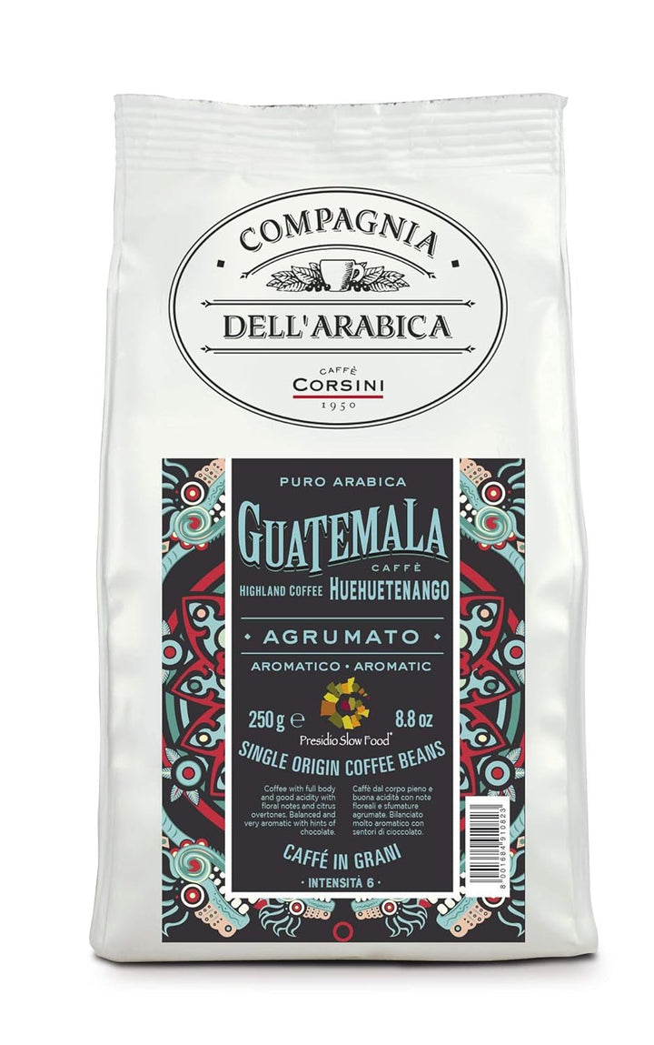 Caffè Corsini - Cafea boabe 3 X 250 grame, Compagnia Dell'Arabica, diverse arome, origine unică, total 750G Cafea Naty Shop