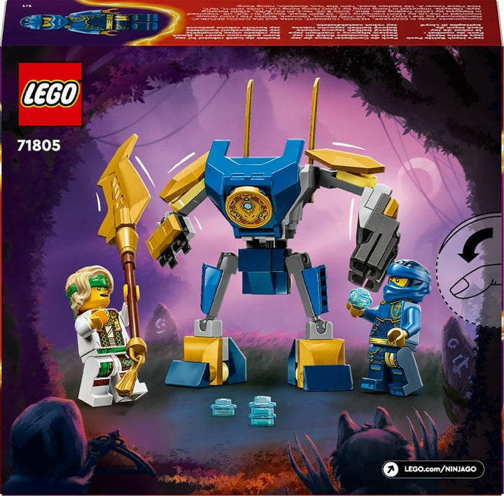 LEGO NINJAGO Jay Battle Mech, jucărie ninja pentru copii cu figurine, inclusiv minifigurina Jay cu mini katana, figurine de acțiune și mecs, cadou mic pentru băieți și fete creative de la 6 ani 71805 Seturi de constructie Besuche den LEGO-Store