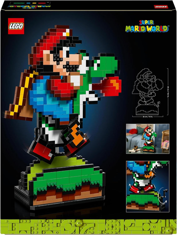 LEGO Super Mario World: Mario & Yoshi Nintendo Set de colecționat, figuri pixelate, model de construit și expus, decorațiuni pentru casă și de colecționat, kit de model și cadou pentru fanii adulți 71438 Seturi de constructie Besuche den LEGO-Store