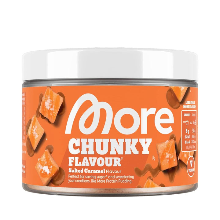 MORE Chunky Flavour, Blueberry Cheesecake, Pudră aromatizantă pentru îndulcire cu inulină și lactază, 150 grame Indulcitori Naty Shop 150 grame Caramel Sarat