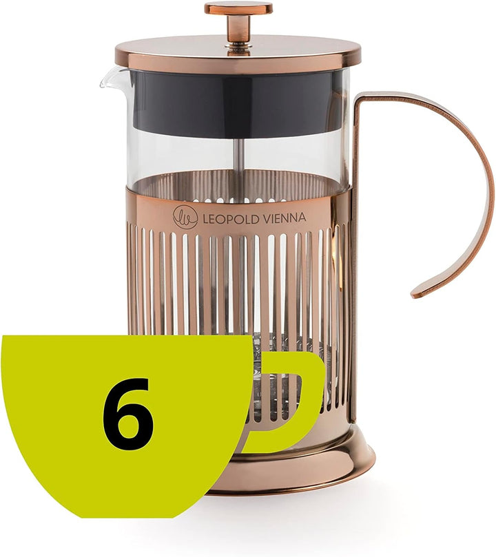 LEOPOLD Cafetera Embolo 800 ml - Cupru