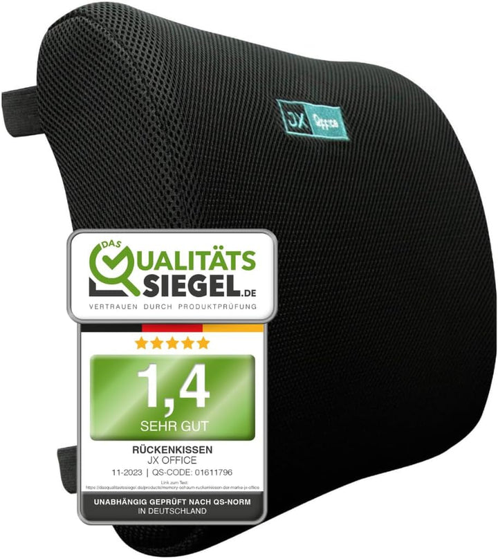 Perna spate ergonomică albastră ameliorează și previne durerile de spate - pernă lombară din spumă de memorie pentru birou, scaun cu rotile, acasă (albastru marin) Perne lombare Naty Shop Negru