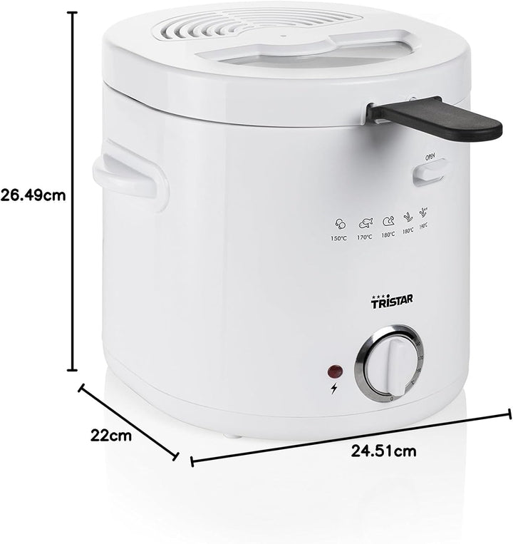 Tristar FR-6941 friteuză - termostat, 1,5 L, 1000 W, alb Electrocasnice Naty Shop