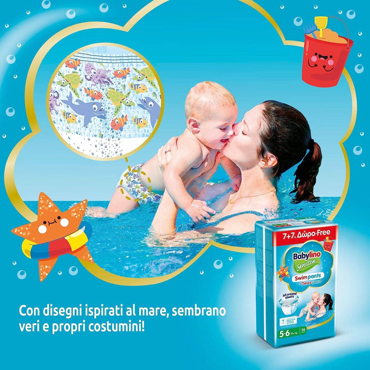 Pantaloni de înot Sensitive, scutece pentru mare și piscină Mama si Copilul Naty Shop