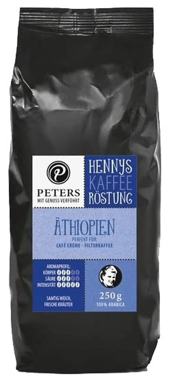 Peters, Boabe de cafea Arabica, Ideal pentru mașini complet automate Cafea Naty Shop 250 grame Etiopia