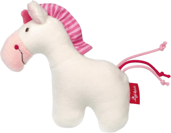 Sigikid 41169 Rattle rabbit Red Stars fete și băieți jucărie pentru copii recomandată de la naștere verde Jucarii Bebe Naty Shop Recomandat de la naștere Alb
