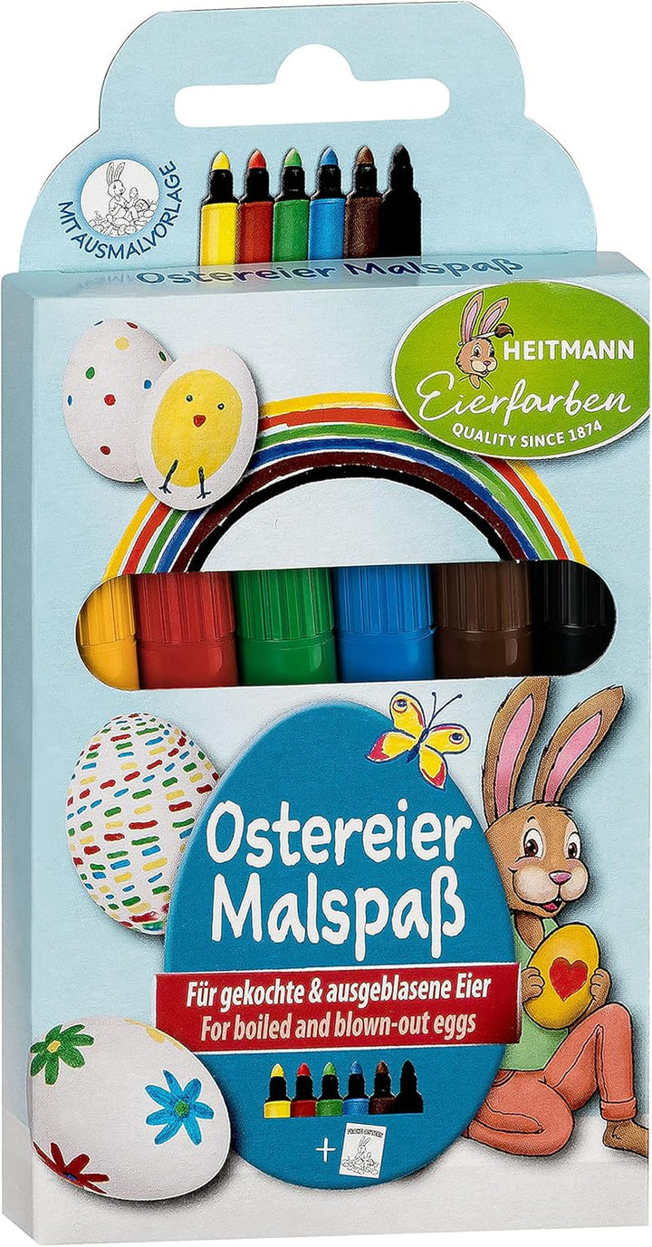 Heitmann Eierfarben - Eiermaler Pastell - 4 Malstifte in Rosa, Grün, Blau Und Lila Coloranti Alimentari Naty Shop Gelb, Rot, Grün, Blau, Braun, Schwarz