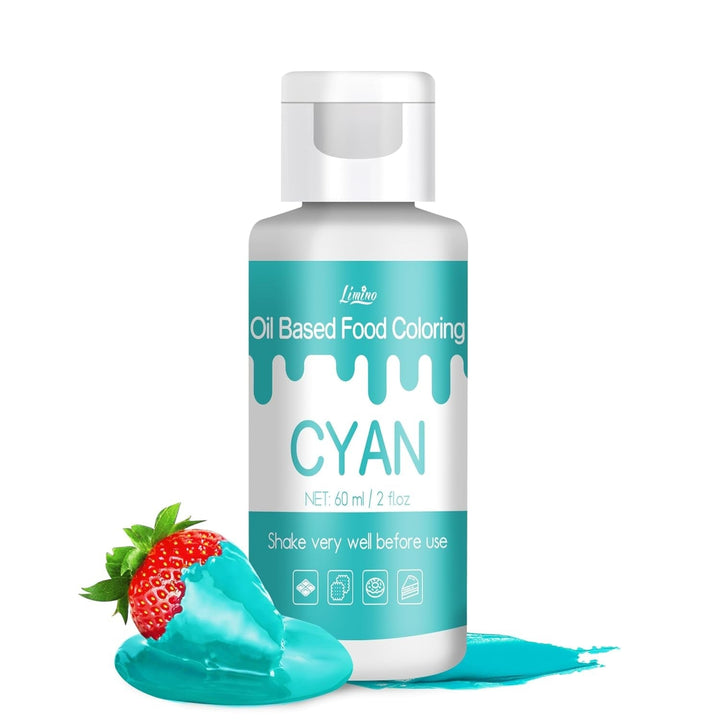 Limino, colorant alimentar pe bază de ulei, liposolubil, 60 ml Coloranti Alimentari Naty Shop Cyan