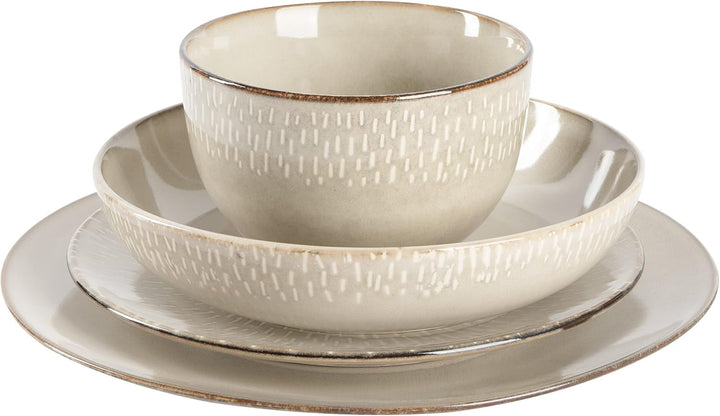 Set de veselă Matisse cu bol dublu, Serviciu pentru 4 persoane Seturi vesela masa Naty Shop