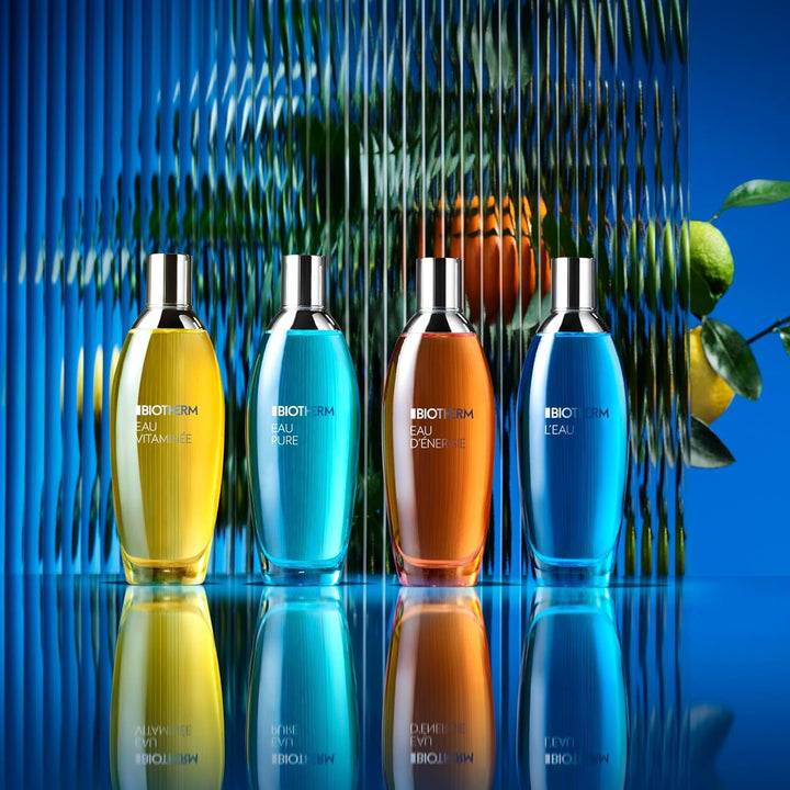 Biotherm L'Eau Eau De Toilette, Spray de corp revigorant și hidratant pentru femei, Spray de corp cu note fructate de portocală, mandarină și bergamotă, 100 ml