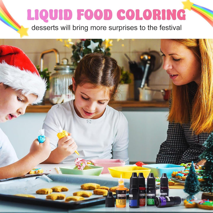 Set coloranti alimentari lichizi, curcubeu, 7 x 15 ml Coloranti Alimentari Naty Shop