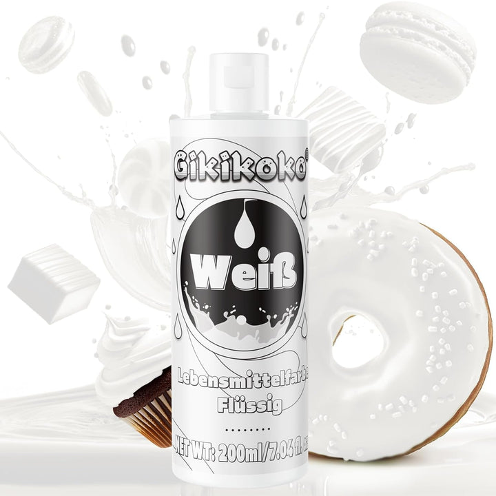 Gikikoko, Colorant alimentar lichid foarte concentrat, 200 ml Coloranti Alimentari Naty Shop Alb