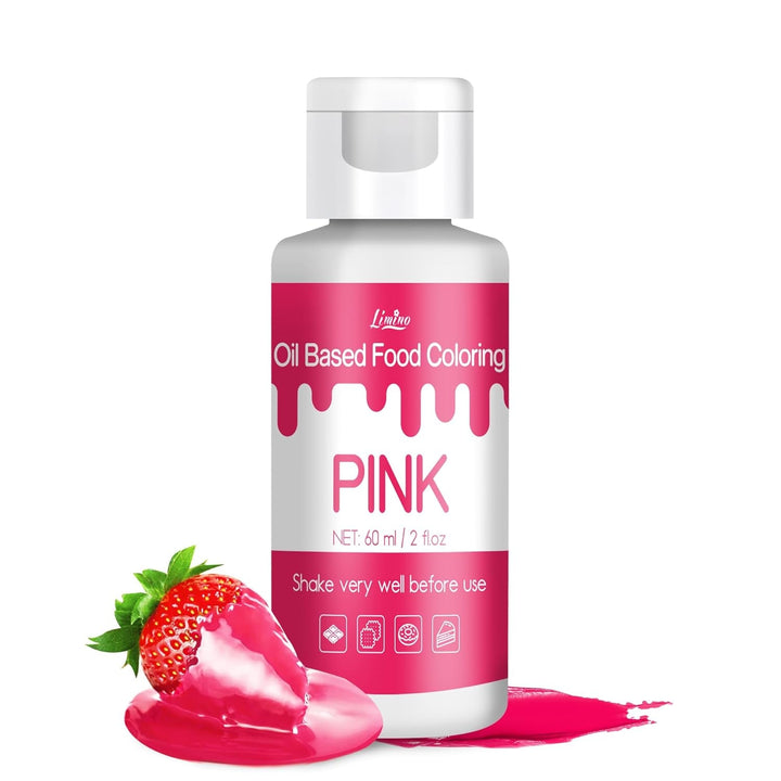 Limino, colorant alimentar pe bază de ulei, liposolubil, 60 ml Coloranti Alimentari Naty Shop Roz