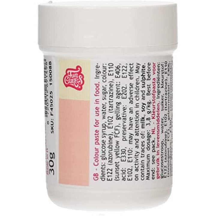 Funcakes Pastenfarbe Blattgrün; Konzentrierte Lebensmittelfarbe Für Teig, Sahne, Fondant, Marzipan, Teig, Modellier- Und Blütenpaste. Halal Und Koscher. 30 G Coloranti Alimentari Naty Shop Peach