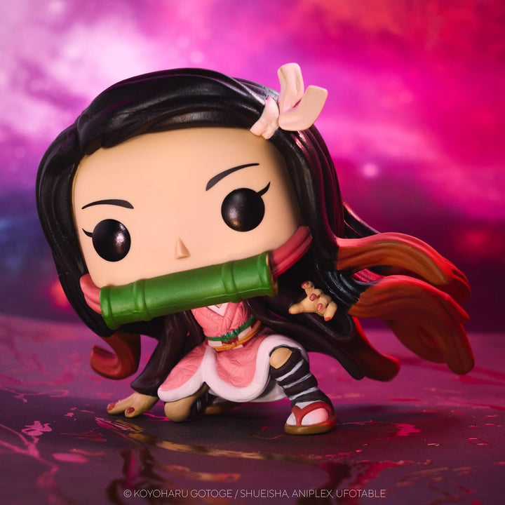 Funko Pop! Animation: Demon Slayer - Nezuko Kamado - Figură de colecție din vinil - Idee de cadou - Marfă oficială - Jucării pentru copii și adulți - Fanii Anime - Figură model pentru colecționari Action figures Naty Shop
