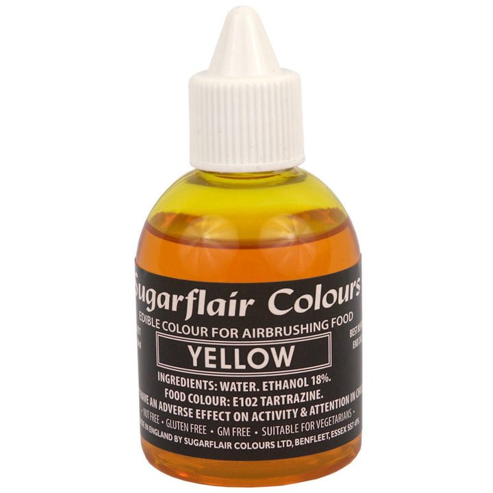 Sugarflair Airbrush pentru aerograf (airbrush), 60 ml Coloranti Alimentari Naty Shop Gelb