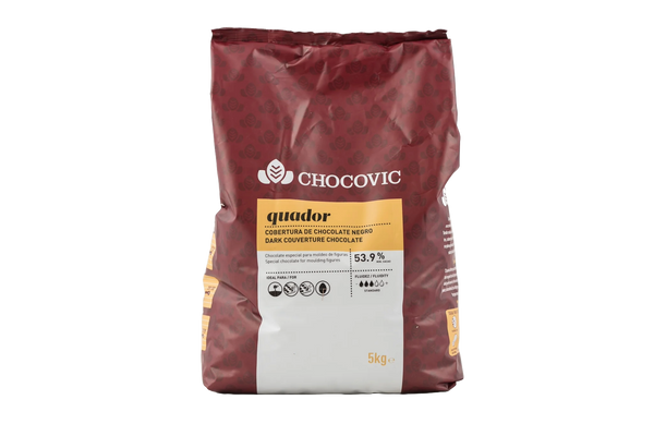 Ciocolata veritabila, neagra, Barry Callebaut Chocovic, Quador, 53.9% Materii Prime Profesionale Naty Shop 500 grame