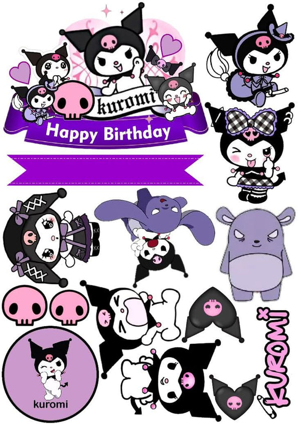 Imagine comestibila, vafa sau icing, format A4, Kuromi Imagini comestibile Naty Shop