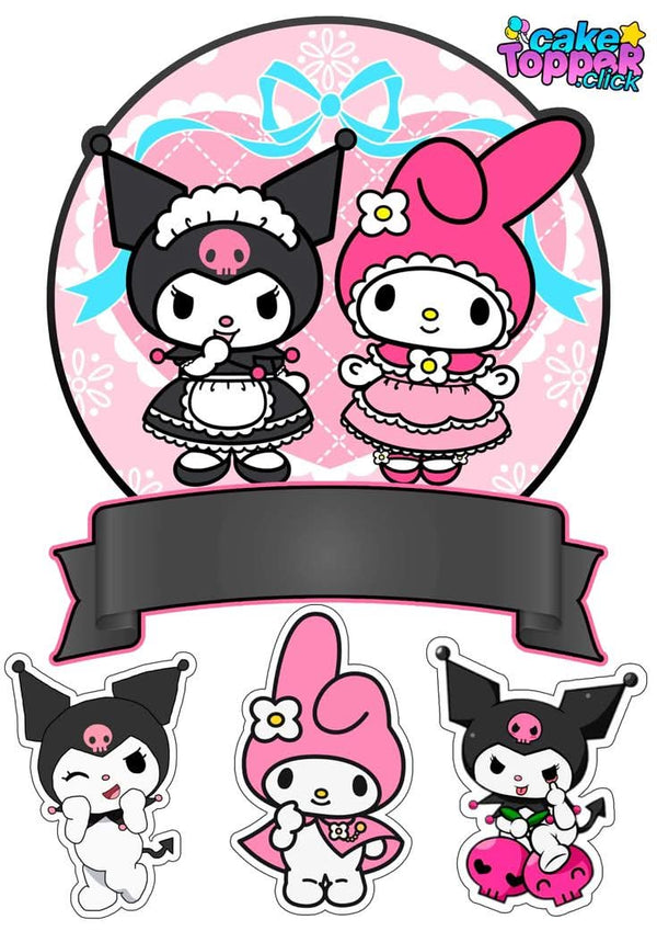 Imagine comestibila, vafa sau icing, format A4, Kuromi Imagini comestibile Naty Shop