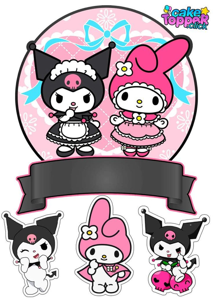 Imagine comestibila, vafa sau icing, format A4, Kuromi Imagini comestibile Naty Shop