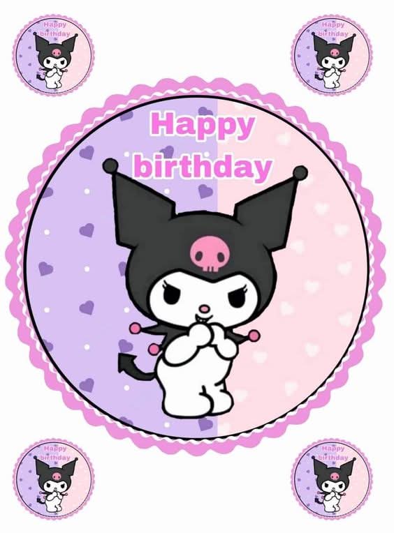 Imagine comestibila, vafa sau icing, format A4, Kuromi Imagini comestibile Naty Shop