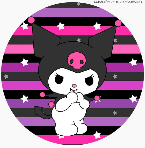 Imagine comestibila, vafa sau icing, format A4, Kuromi Imagini comestibile Naty Shop