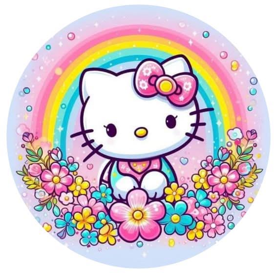 Imagine comestibila, vafa sau icing, format A4, Hello Kitty Imagini comestibile Naty Shop