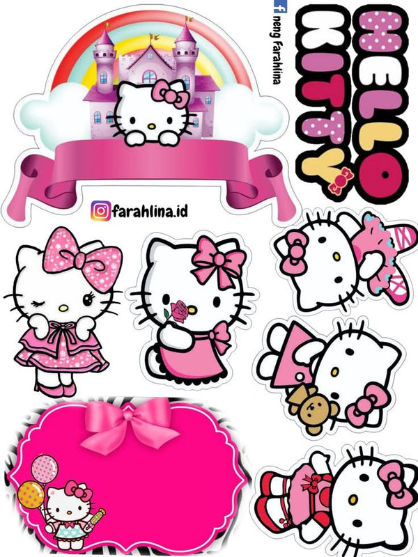 Imagine comestibila, vafa sau icing, format A4, Hello Kitty Imagini comestibile Naty Shop
