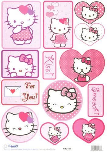 Imagine comestibila, vafa sau icing, format A4, Hello Kitty Imagini comestibile Naty Shop