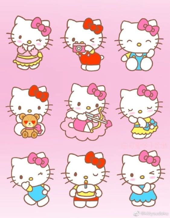 Imagine comestibila, vafa sau icing, format A4, Hello Kitty Imagini comestibile Naty Shop