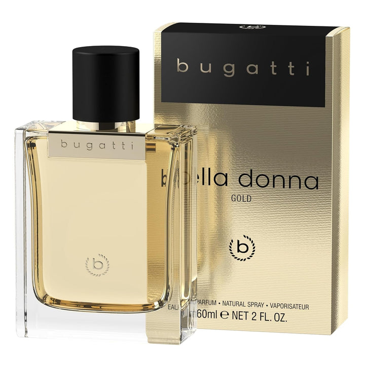 Parfum Bugatti pentru femei Bella Donna Edp 60ml | Apă de parfum senzuală pentru toate vârstele și orice ocazie | Combinație elegantă de piersică, iasomie și mosc | Dulce, picant și elegant