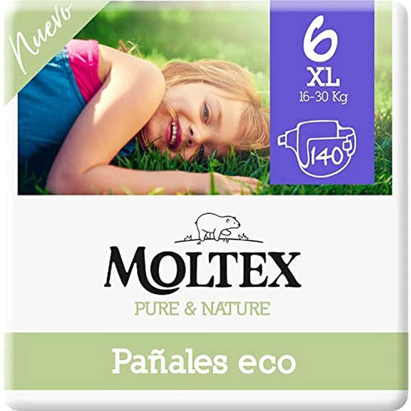 Scutece ecologice, alb cu design imprimat, diverse marimi Mama si Copilul Naty Shop Größe 6 (140 Stück)