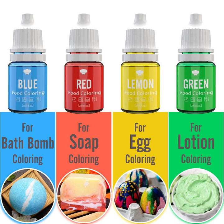 Set 24 coloranți alimentari, lichid, 24 x 6 ml Coloranti Alimentari Naty Shop