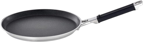 Tigaie pentru clătite RÖSLE SILENCE PRO, strat antiaderent premium rezistent la zgârieturi Proresist, oțel inoxidabil 18/10, potrivită pentru inducție Oale si Tigai Naty Shop Crêpes Pfanne